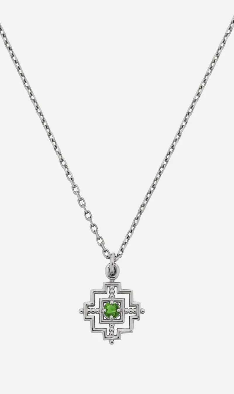 Zoe & Morgan | Centered Necklace - Silver/Chrome Diopside sold by Sisters & Co