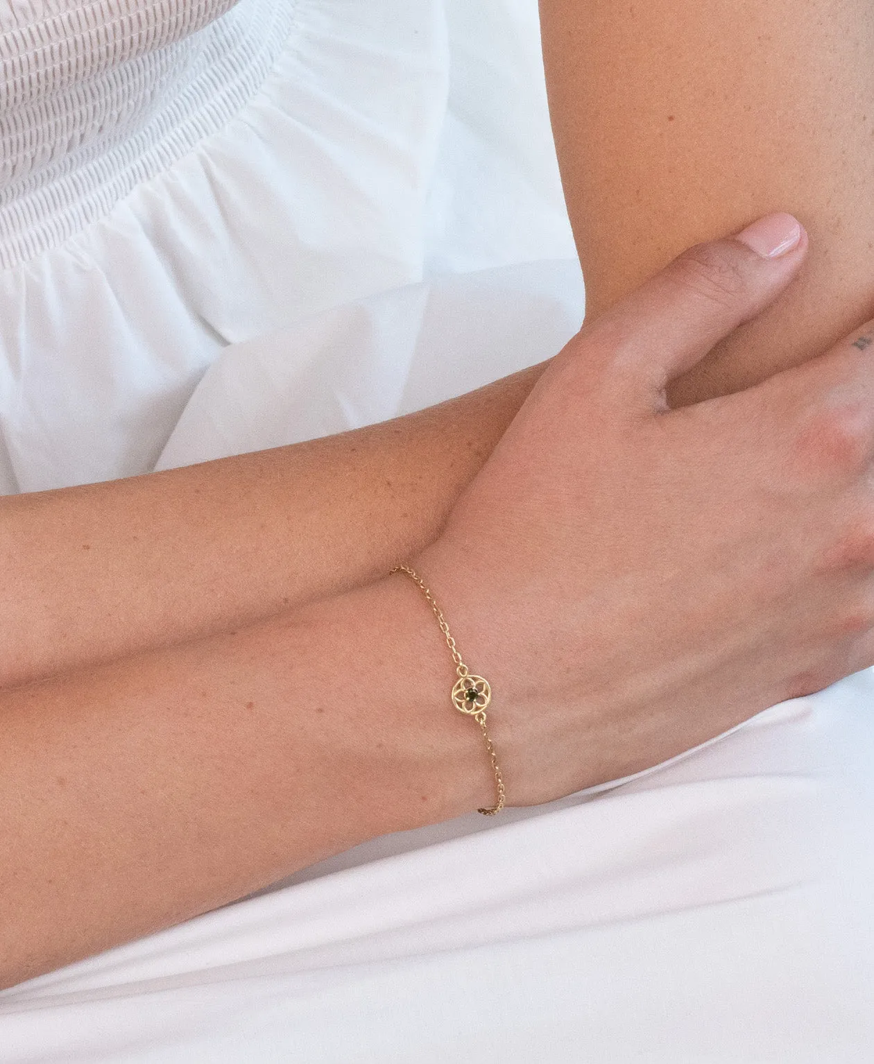 Zoe & Morgan | Manuka Bracelet - Gold/Chrome Diopside sold by Sisters & Co product image thumbnail 2