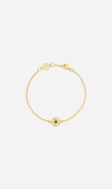 Zoe & Morgan | Manuka Bracelet - Gold/Chrome Diopside sold by Sister & Co