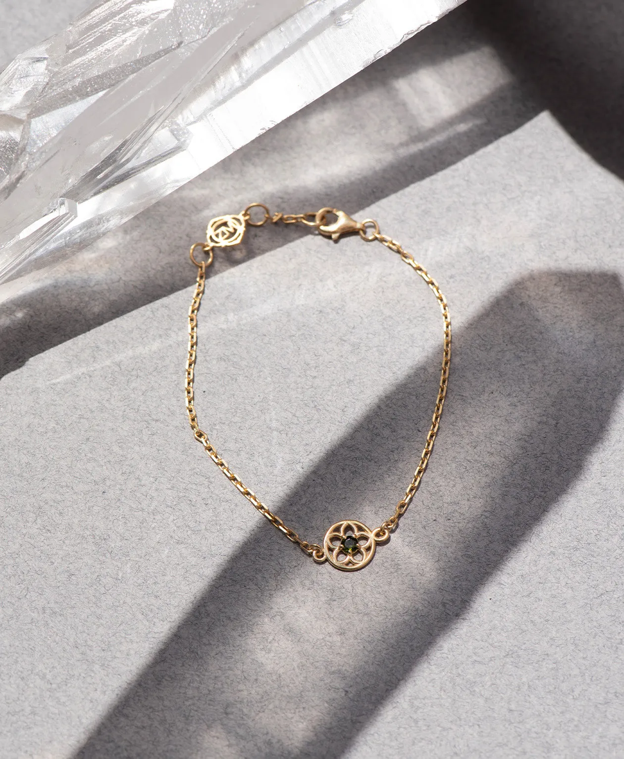 Zoe & Morgan | Manuka Bracelet - Gold/Chrome Diopside sold by Sisters & Co product image thumbnail 4