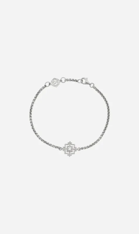 Zoe & Morgan | Centered Bracelet - Silver/White Zircon sold by Sister & Co
