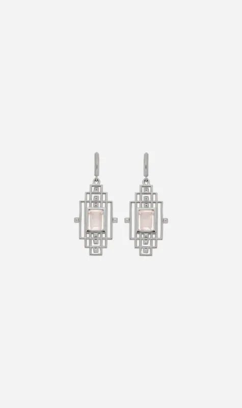 Zoe & Morgan | Bliss Earrings - Silver/Rose Quartz sold by Sister & Co