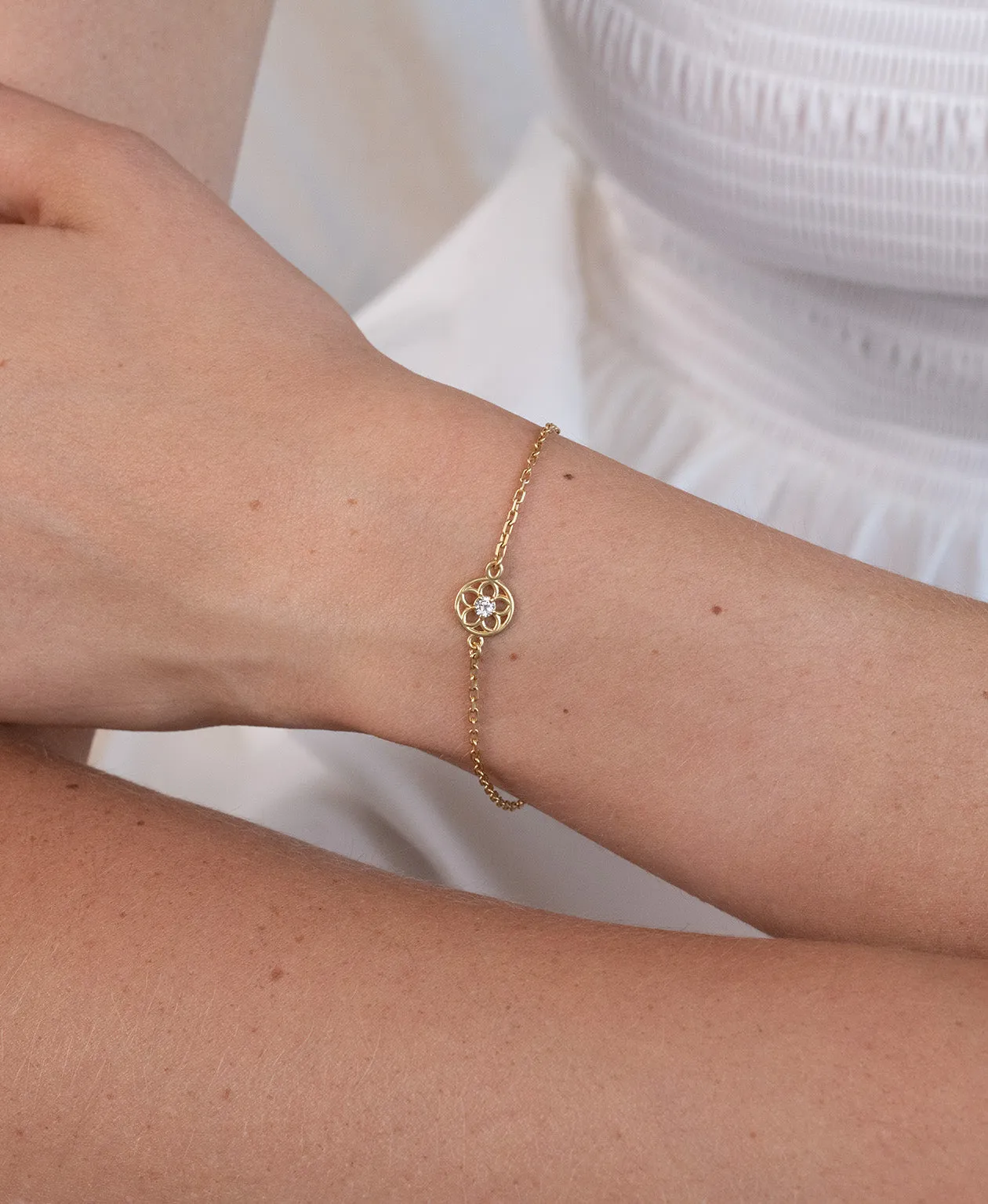 Zoe & Morgan | Manuka Bracelet - Gold/White Zircon sold by Sister & Co product image thumbnail 3