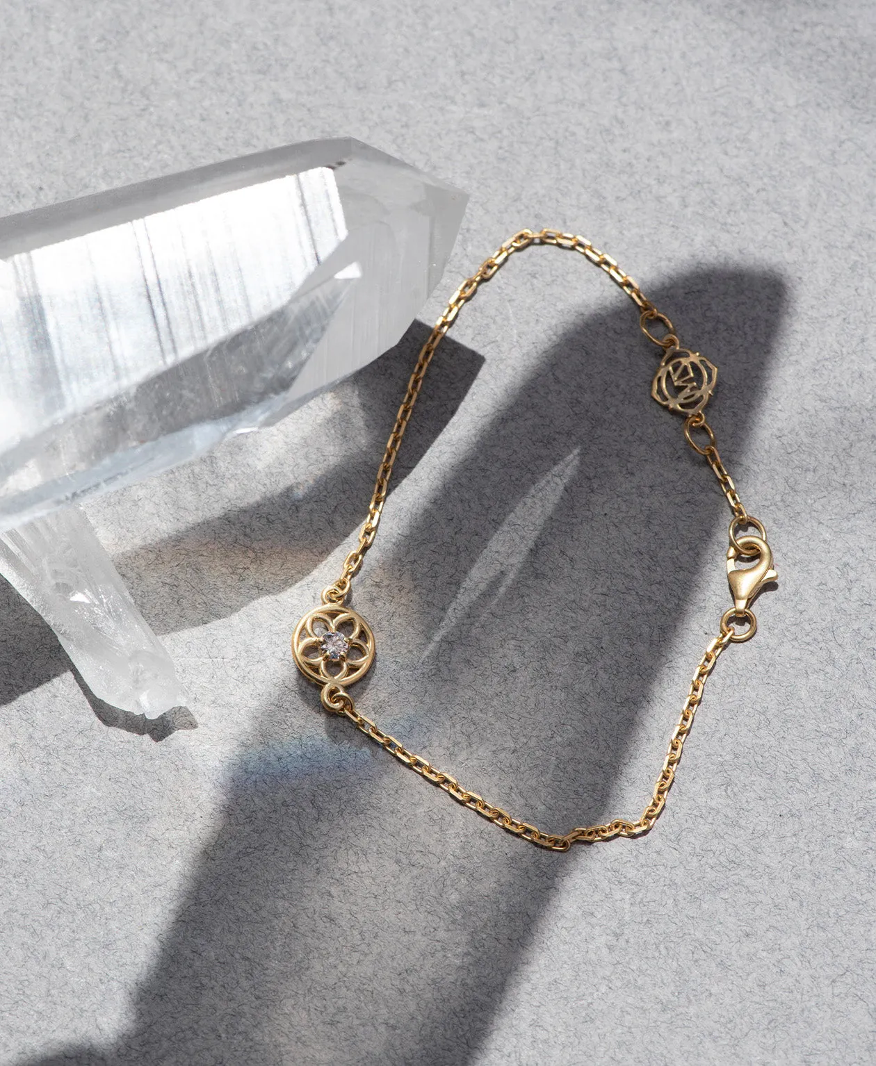 Zoe & Morgan | Manuka Bracelet - Gold/White Zircon sold by Sister & Co product image thumbnail 4