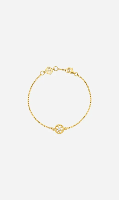 Zoe & Morgan | Manuka Bracelet - Gold/White Zircon sold by Sister & Co