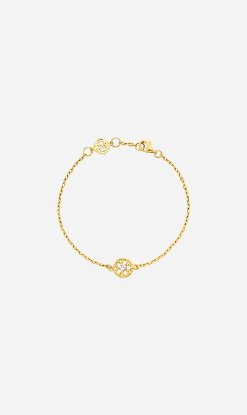 Zoe & Morgan | Manuka Bracelet - Gold/White Zircon sold by Sister & Co