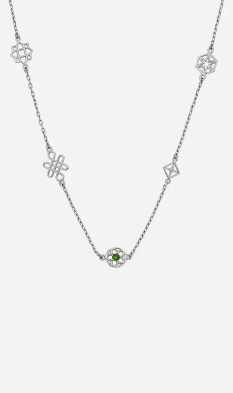 Zoe & Morgan | Aura Necklace - Silver/Chrome Diopside sold by Sister & Co