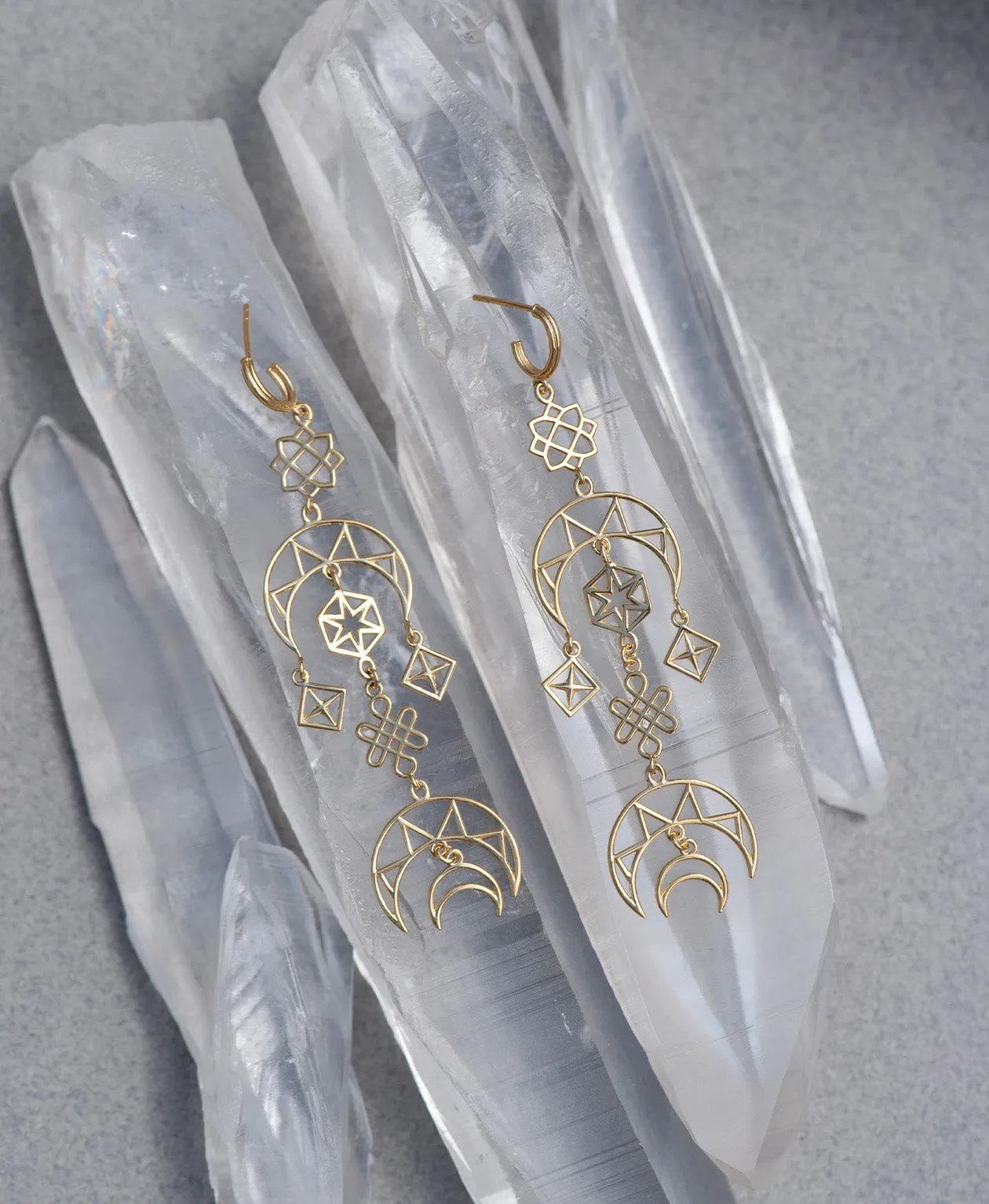 Zoe & Morgan | Enlightened Earrings - Gold sold by Sister & Co product image thumbnail 4