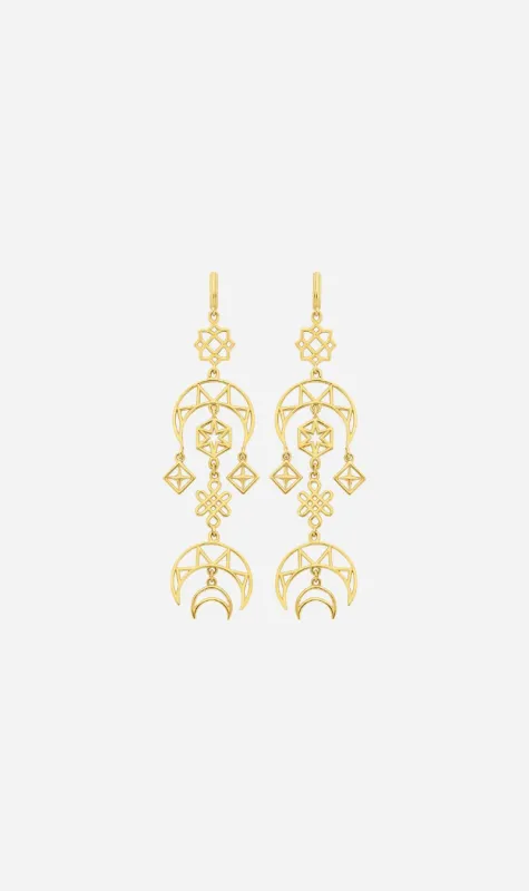 Zoe & Morgan | Enlightened Earrings - Gold sold by Sister & Co