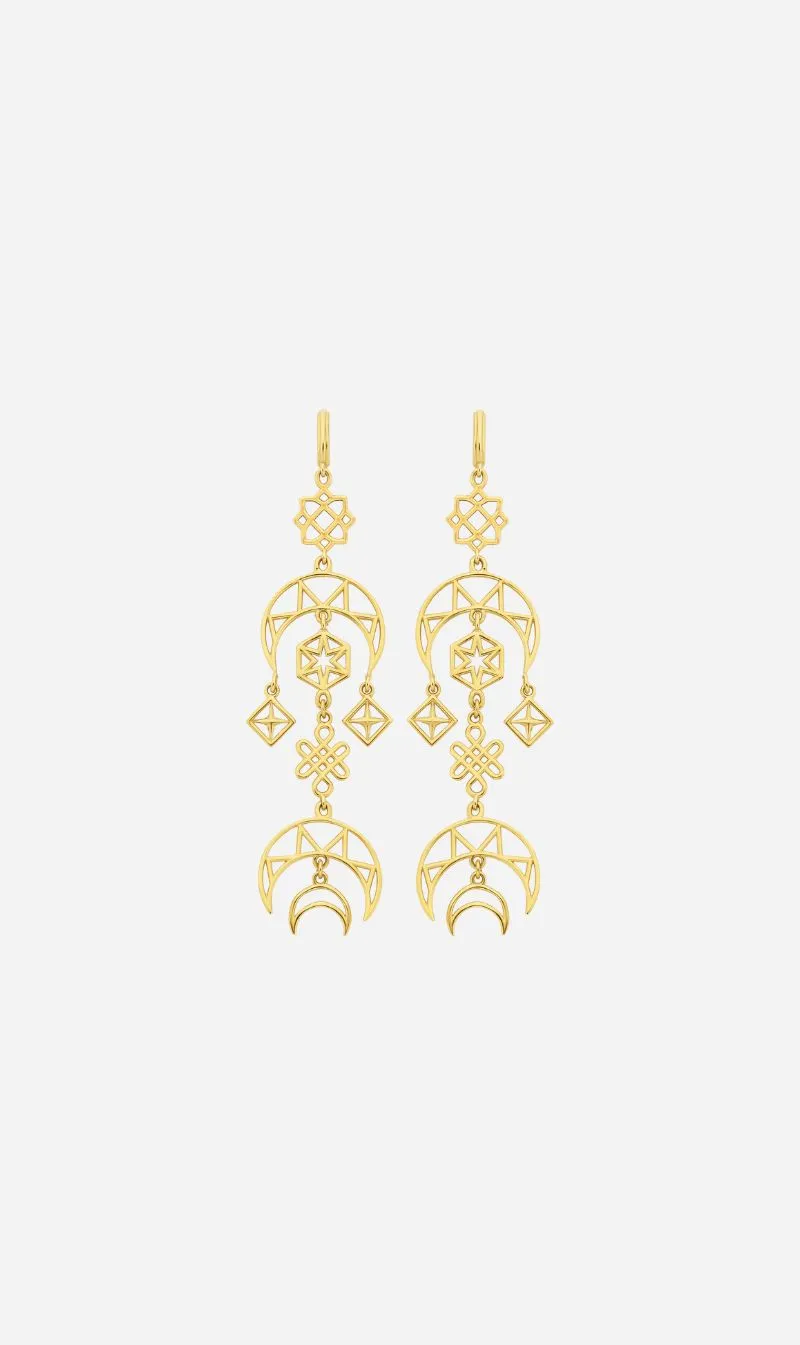 Zoe & Morgan | Enlightened Earrings - Gold sold by Sister & Co