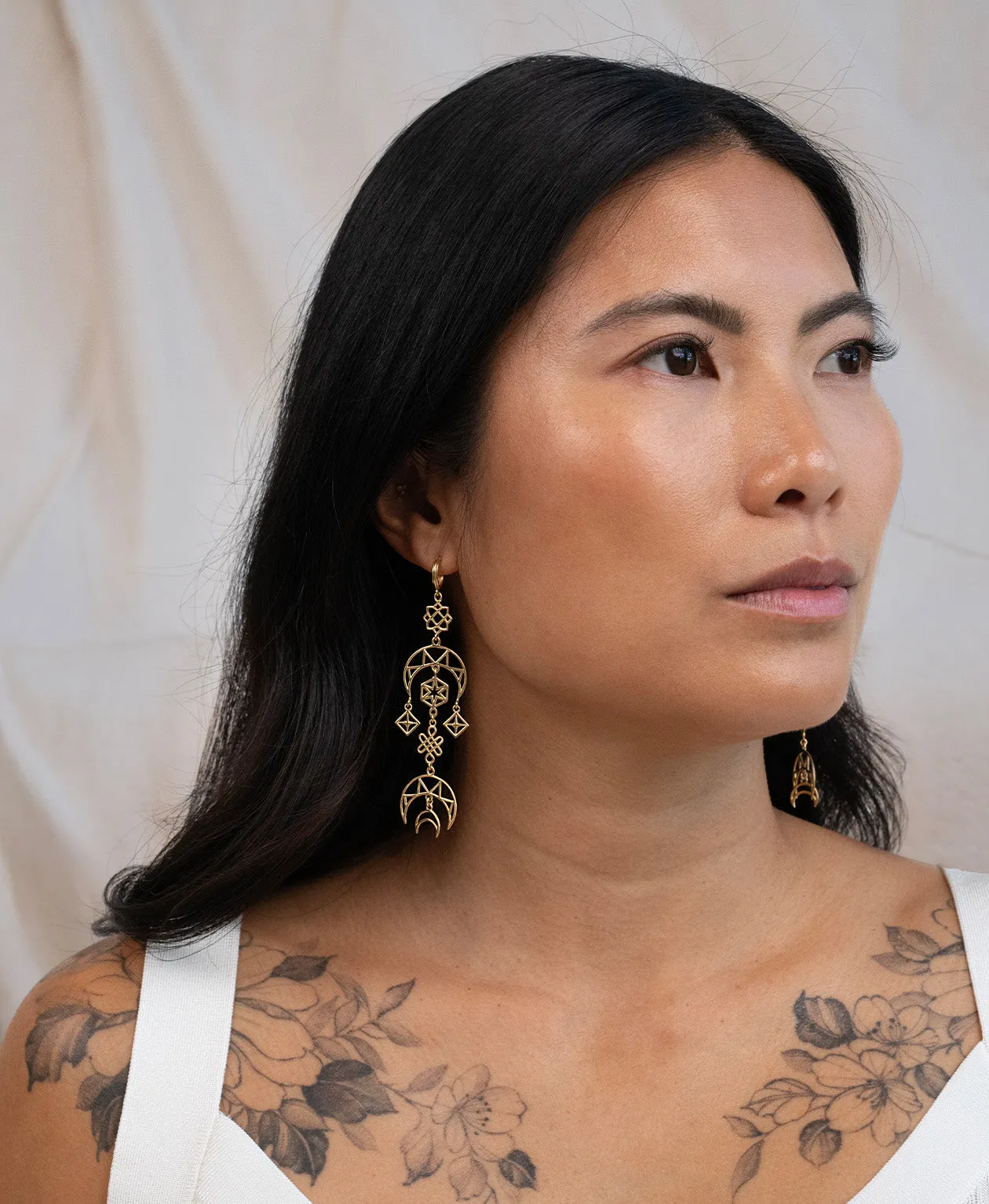 Zoe & Morgan | Enlightened Earrings - Gold sold by Sister & Co product image thumbnail 2