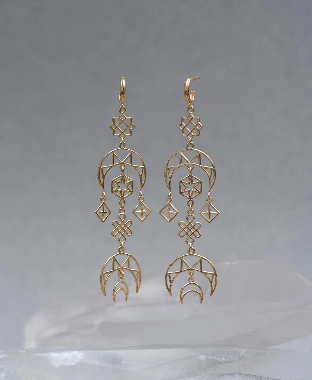 Zoe & Morgan | Enlightened Earrings - Gold sold by Sister & Co product image thumbnail 3