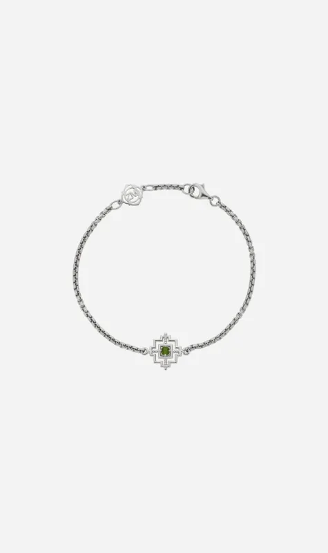 Zoe & Morgan | Centered Bracelet - Silver/Chrome Diopside sold by Sisters & Co