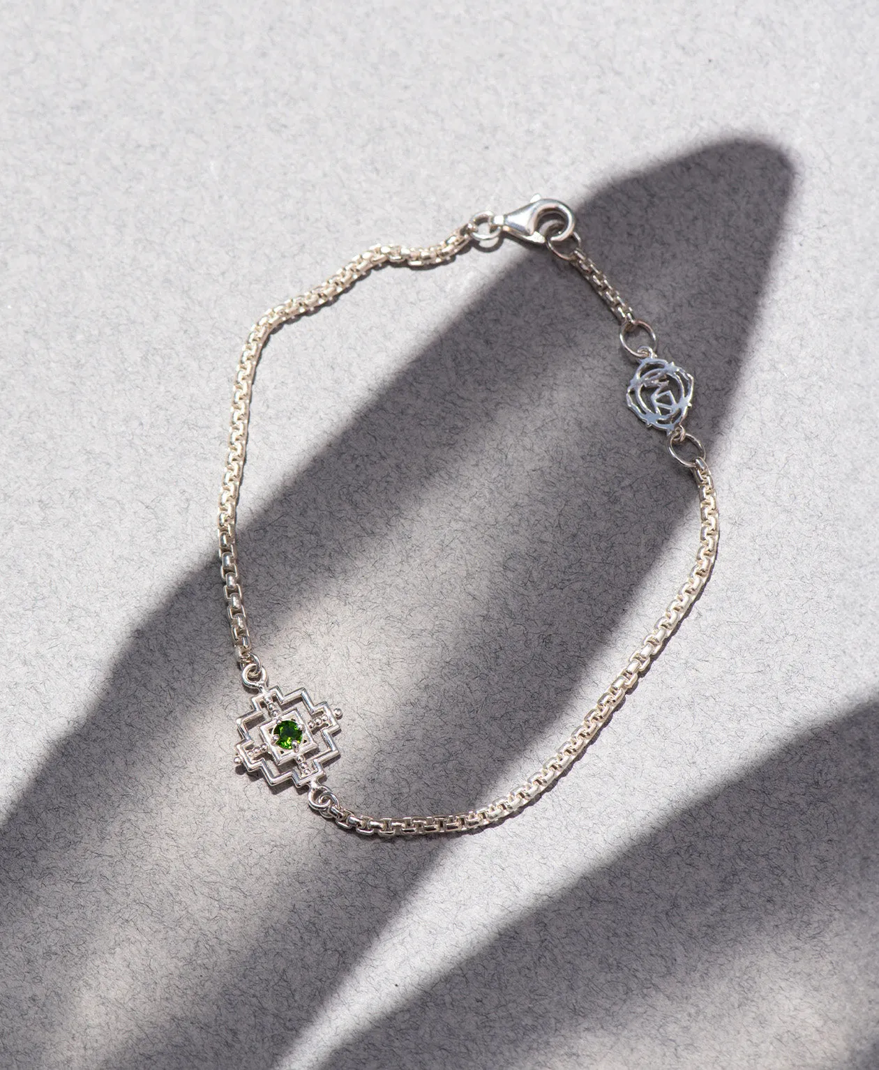 Zoe & Morgan | Centered Bracelet - Silver/Chrome Diopside sold by Sisters & Co product image thumbnail 2