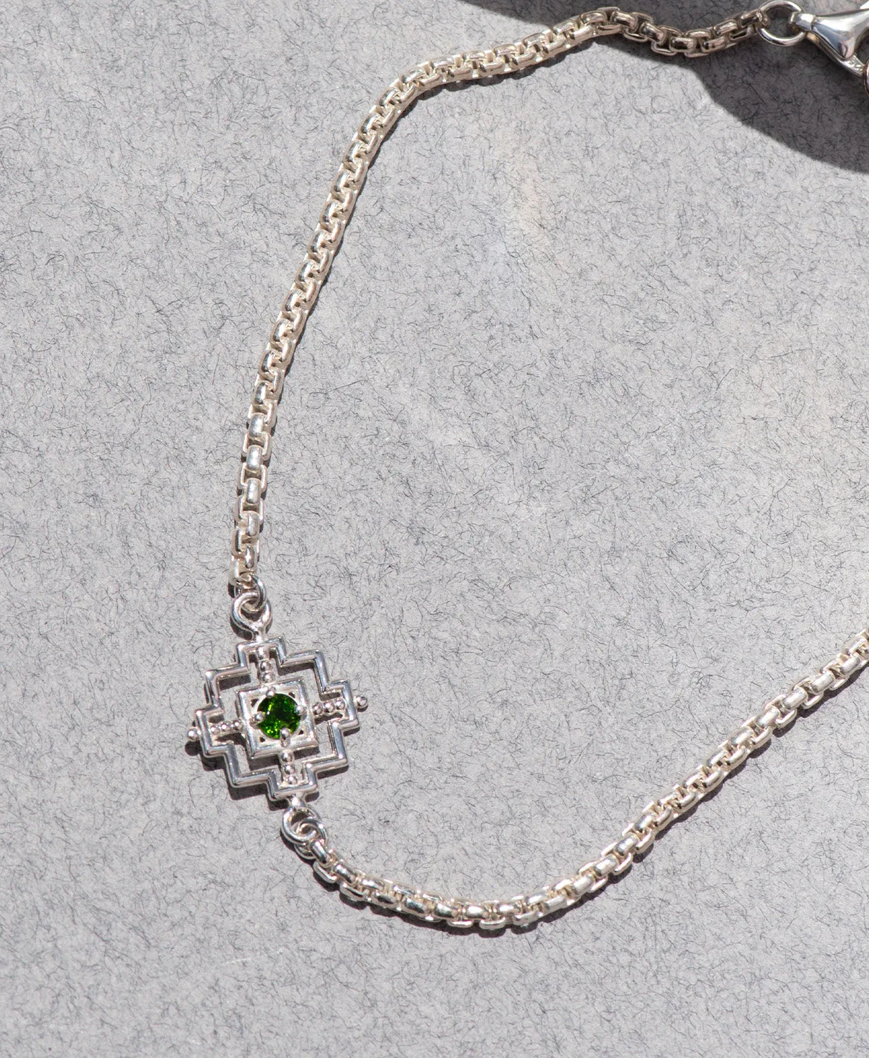 Zoe & Morgan | Centered Bracelet - Silver/Chrome Diopside sold by Sisters & Co product image thumbnail 4