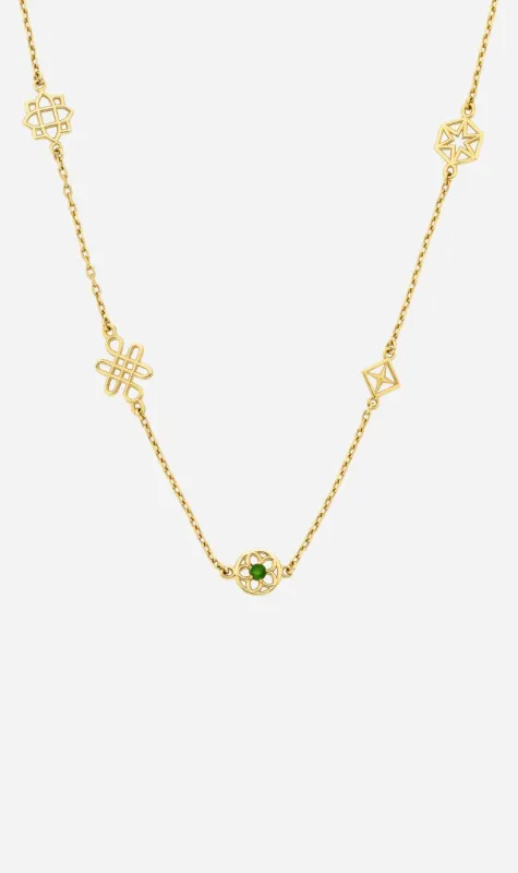 Zoe & Morgan | Aura Necklace - Gold/Chrome Diopside sold by Sister & Co