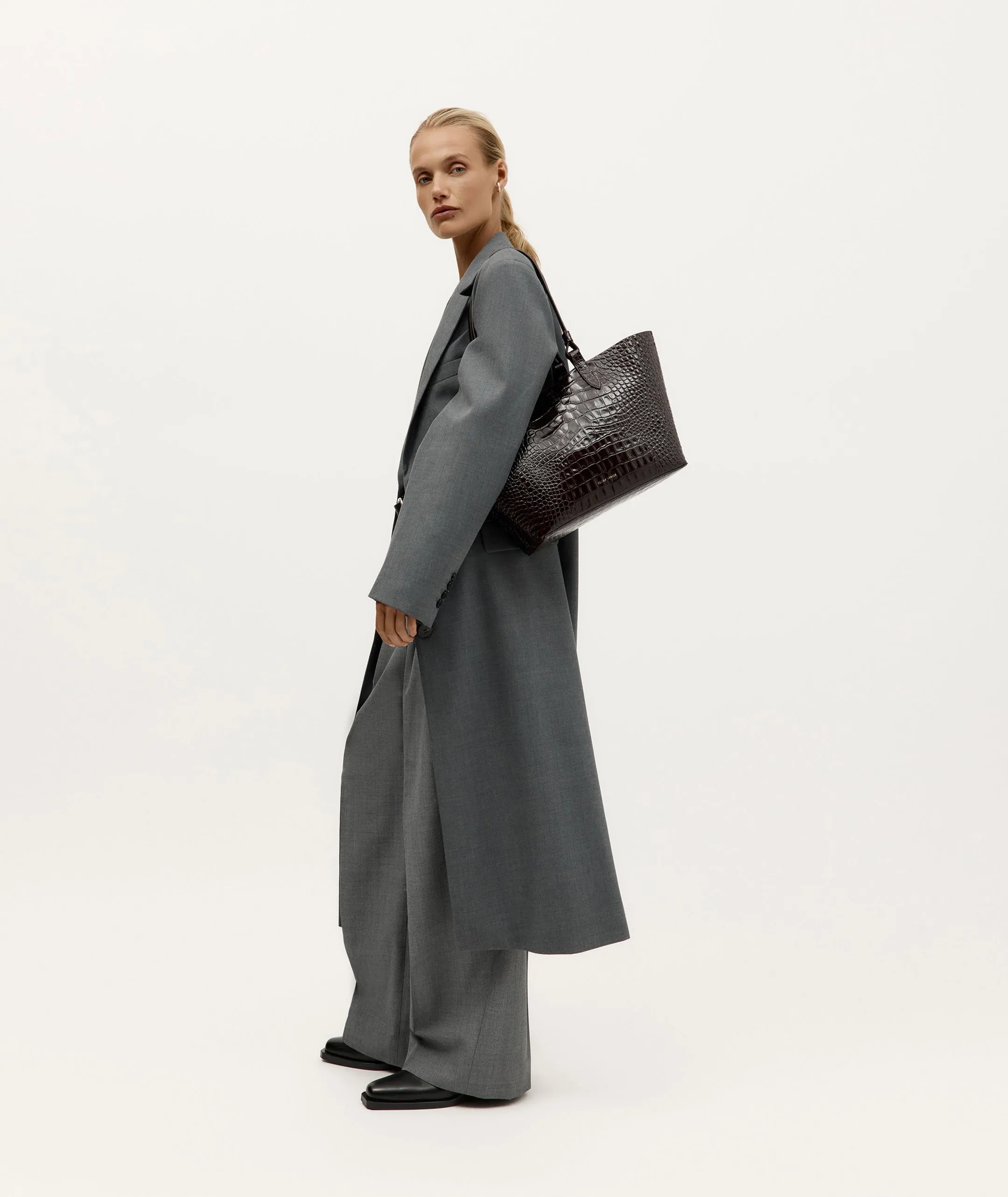 Deadly Ponies | Mr Bandit Tote - Espresso Croc sold by Sisters & Co product image thumbnail 4