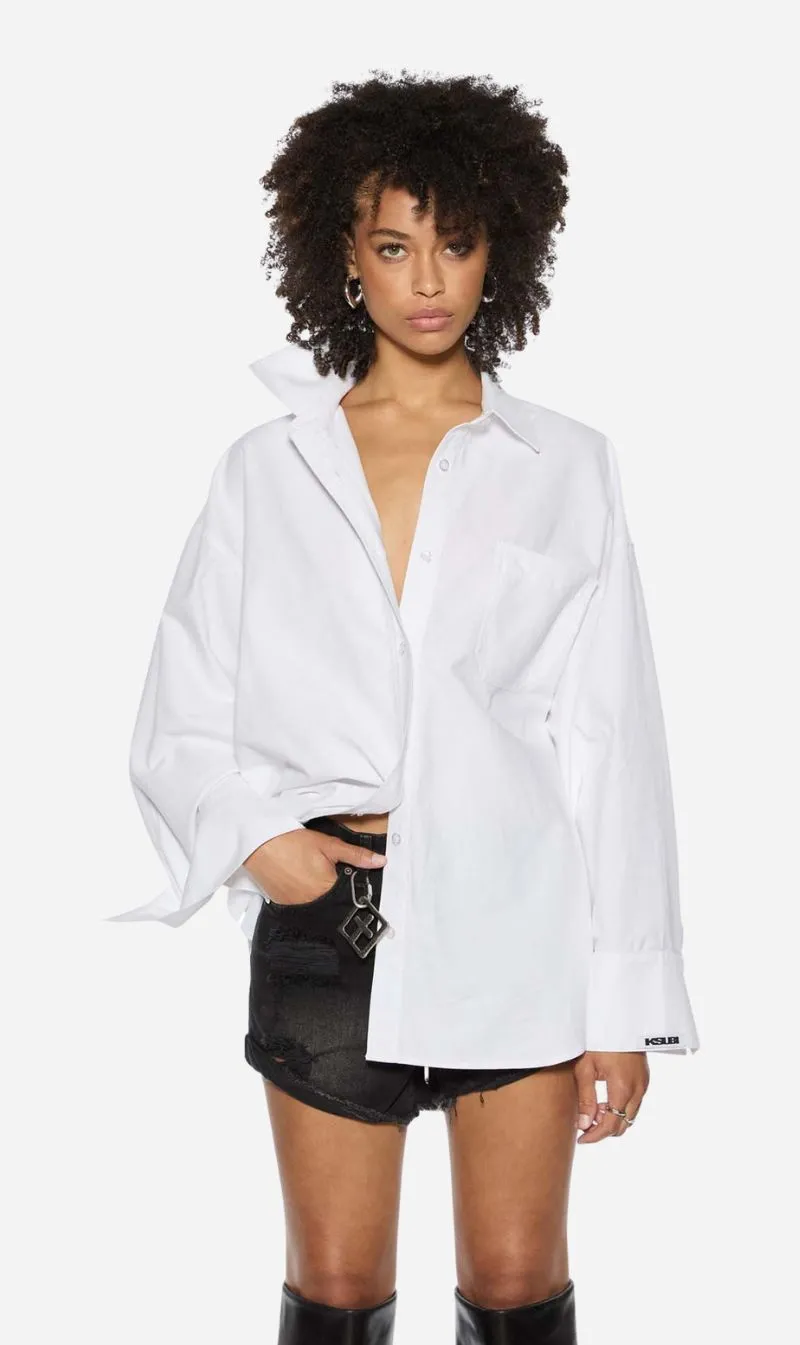 Ksubi | Astra Ls Shirt - White Oxford sold by Sister & Co