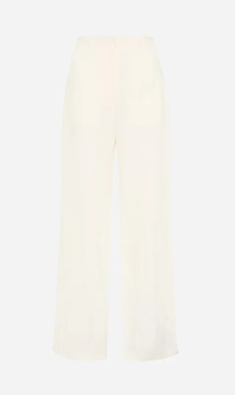St. Agni | Linen Wide Leg Pants - Ivory sold by Sister & Co