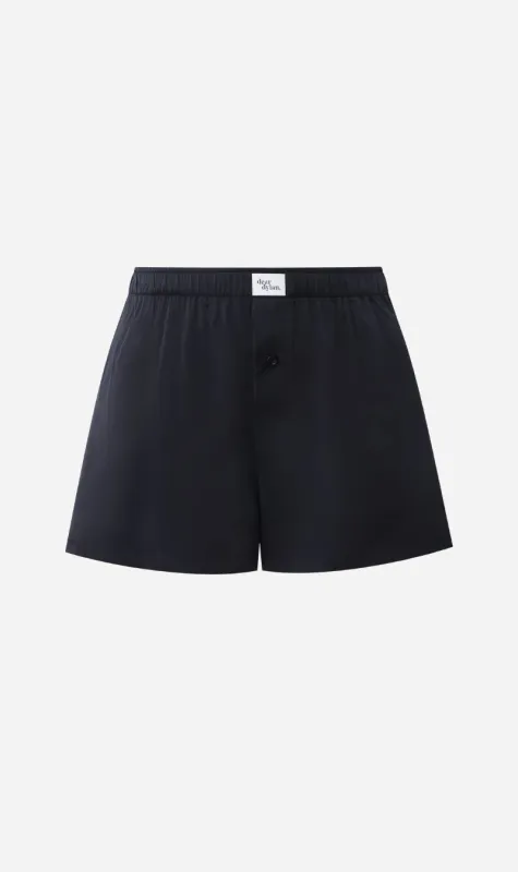 Dear Dylan | Silk Boxer Short - Noir sold by Sister & Co