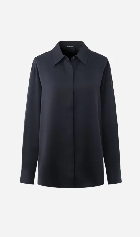 Dear Dylan | Dylan Silk Shirt - Noir sold by Sister & Co