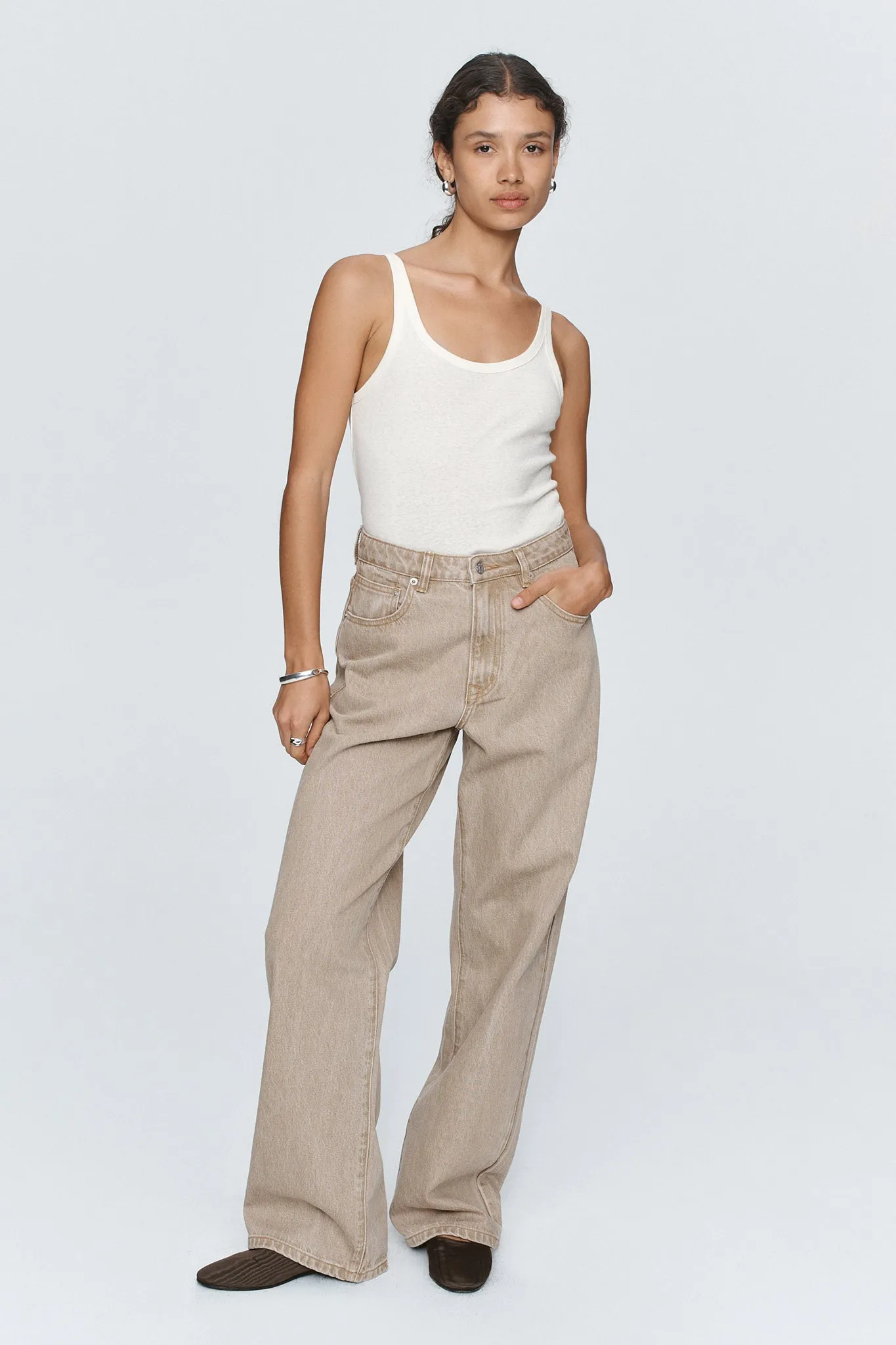 Marle | Wide Leg Jean - Chai sold by Sister & Co
