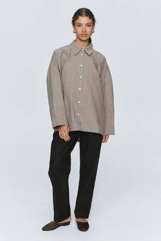 Marle | Edie Shirt - Chocolate Stripe sold by Sister & Co