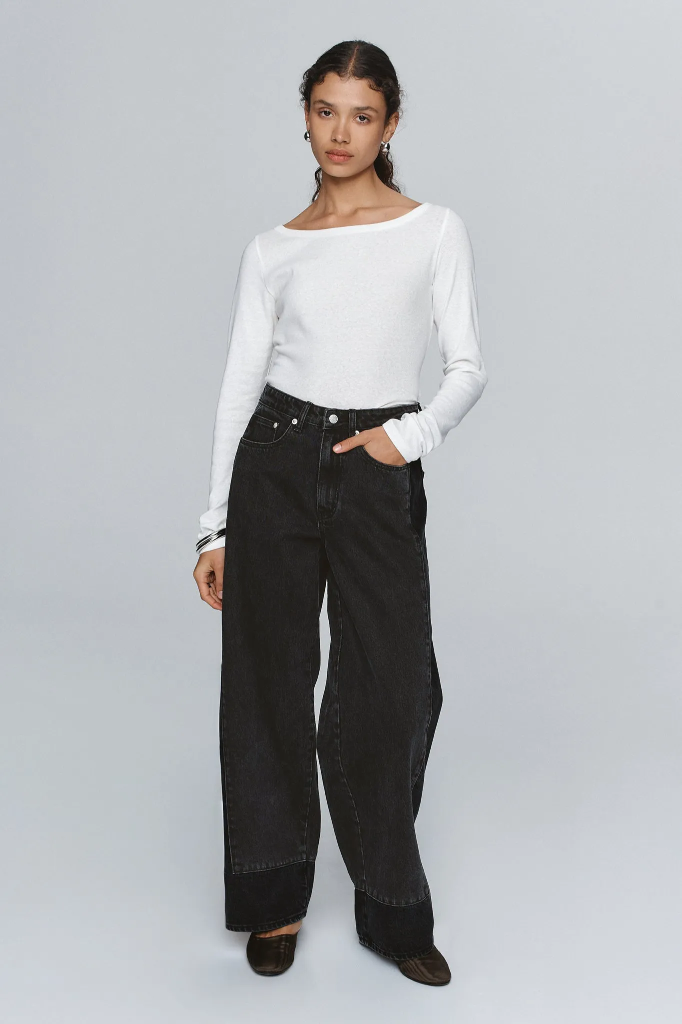 Marle | Border Jean - Black/Washed Black sold by Sister & Co