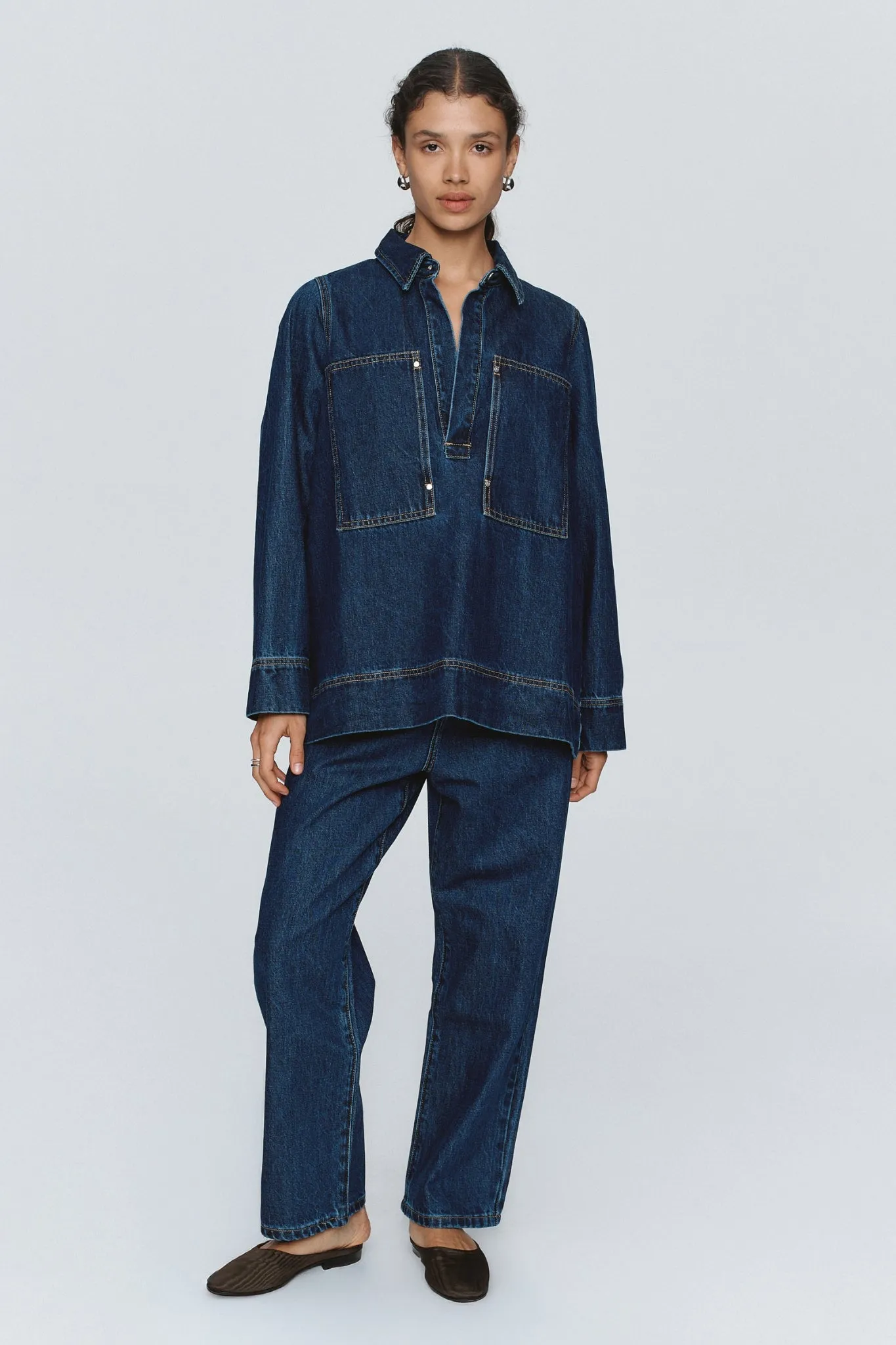 Marle | Elka Shirt - Washed Indigo sold by Sister & Co