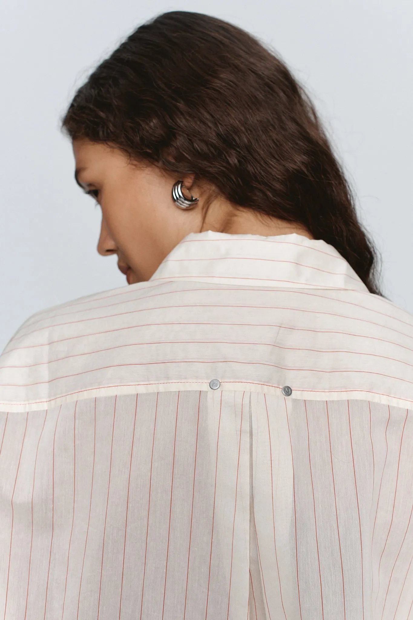 Marle | Edie Shirt - Ivory/Sangria Stripe sold by Sister & Co product image thumbnail 5