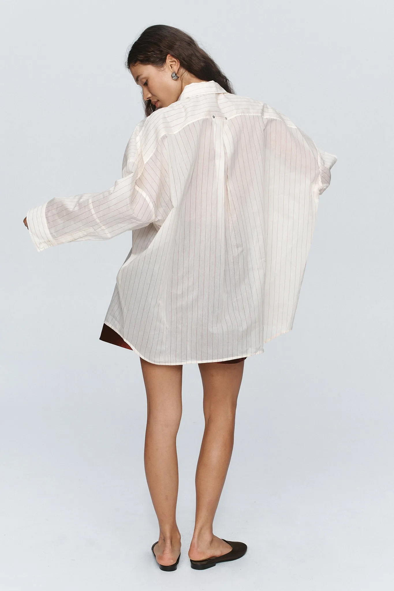 Marle | Edie Shirt - Ivory/Sangria Stripe sold by Sister & Co product image thumbnail 4