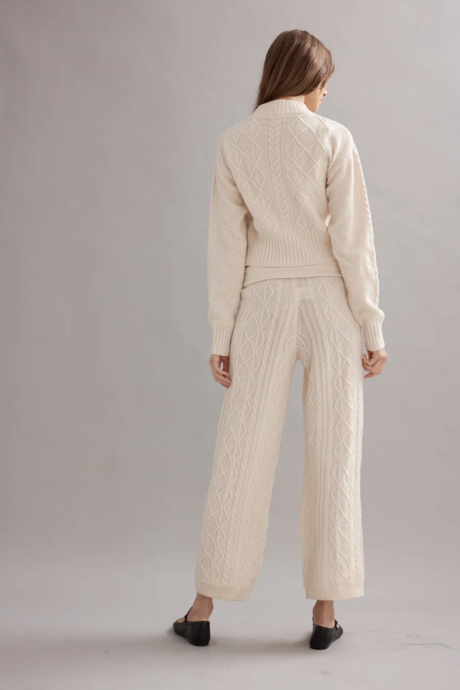 Caitlin Crisp | Cable Knit Cardigan - Ivory sold by Sister & Co product image thumbnail 4