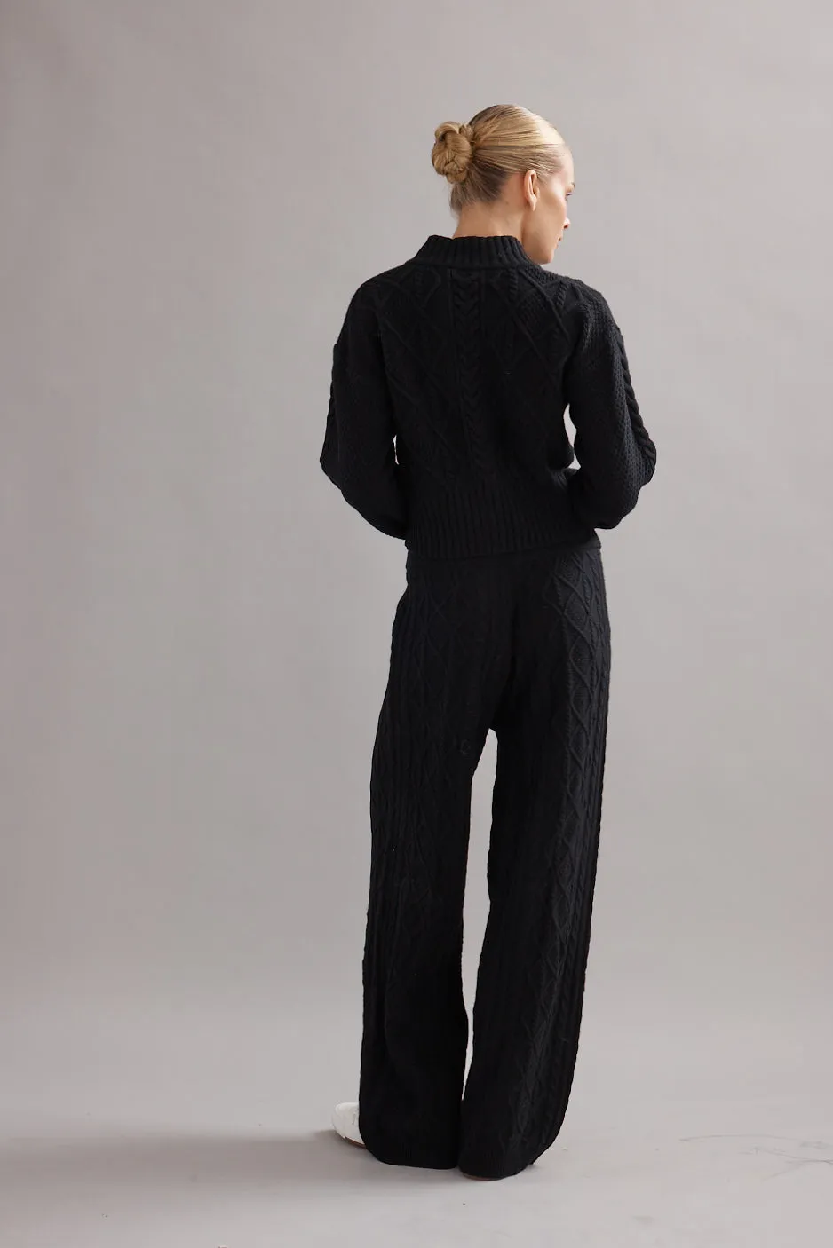 Caitlin Crisp | Cable Knit Cardigan - Black sold by Sister & Co product image thumbnail 4