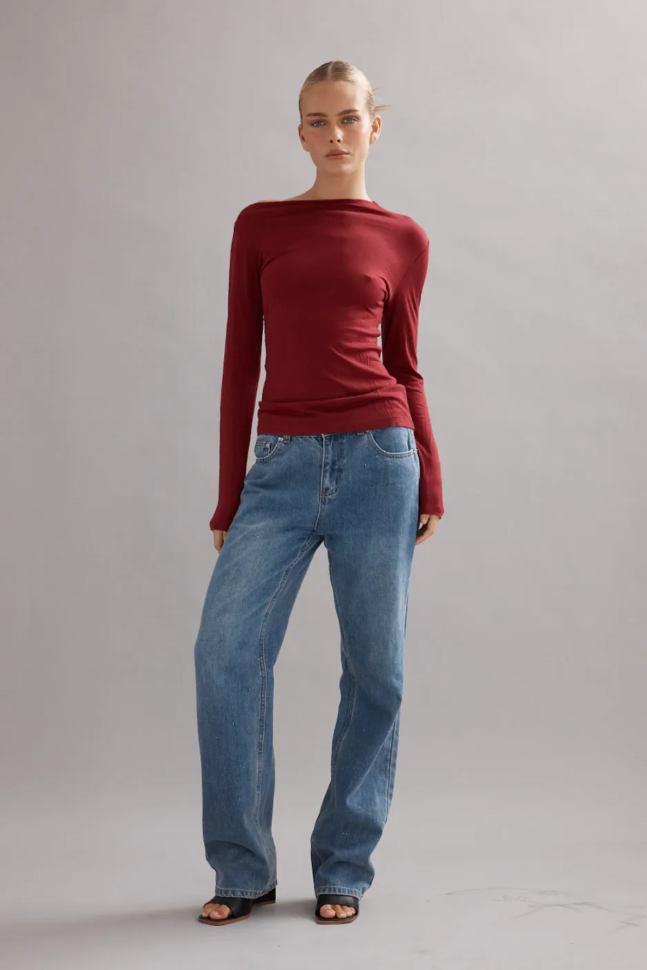 Caitlin Crisp | Beau Merino - Maroon sold by Sister & Co