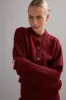 Caitlin Crisp | Cable Knit Cardigan - Maroon sold by Sister & Co