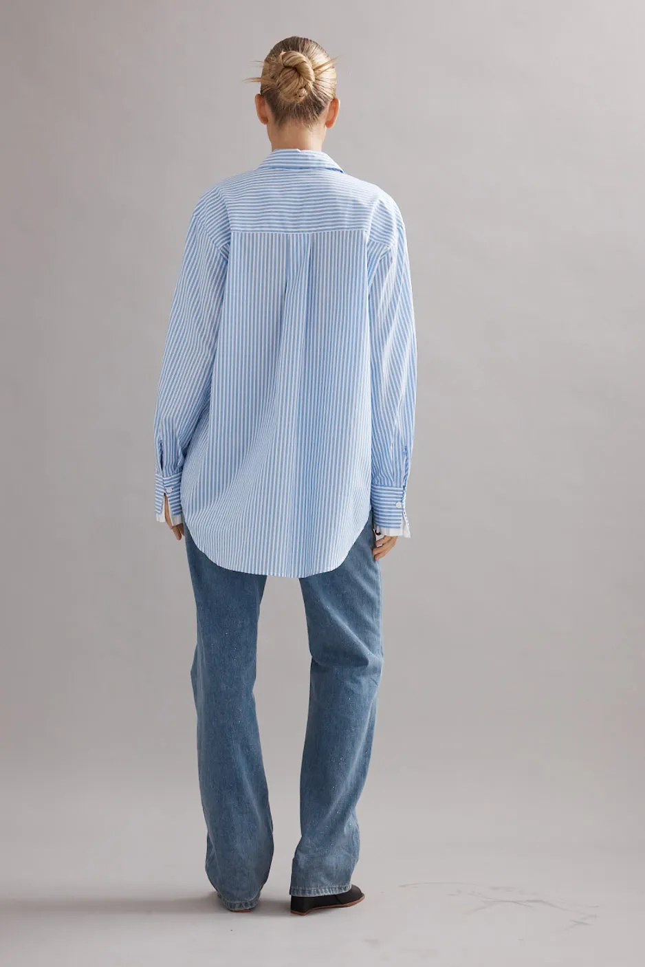 Caitlin Crisp | Vienna Shirt - Blue Stripe sold by Sister & Co product image thumbnail 4