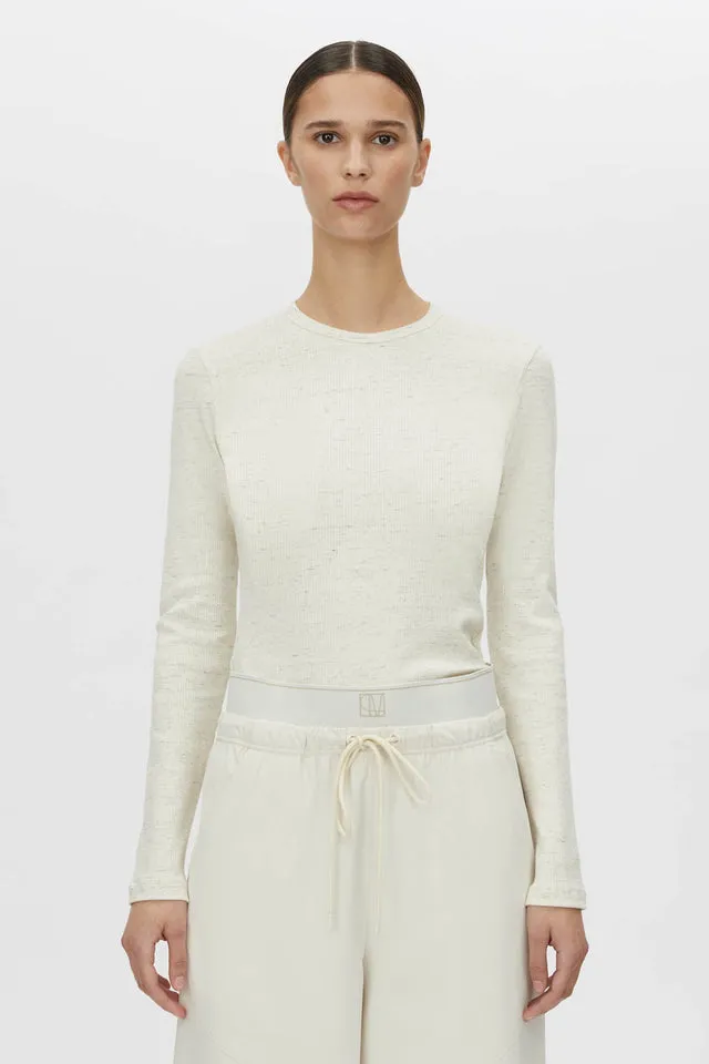 Camilla and Marc | Nora Long Sleeve Monogram Top - Ivory Marle sold by Sister & Co product image thumbnail 2