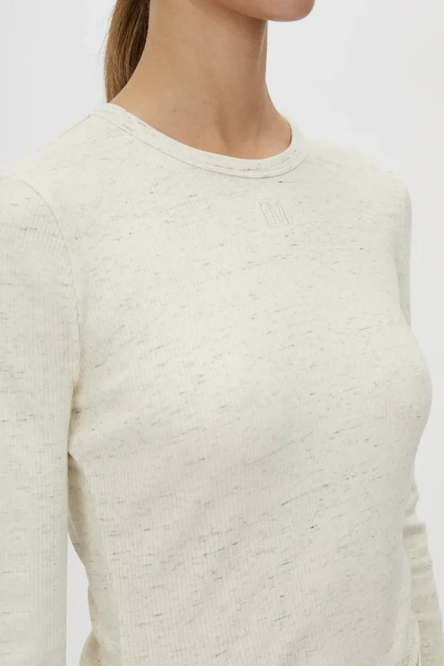 Camilla and Marc | Nora Long Sleeve Monogram Top - Ivory Marle sold by Sister & Co product image thumbnail 3
