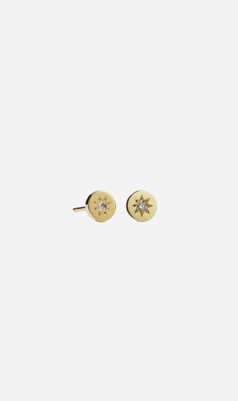 Meadowlark | Lulu Stud Earrings - Gold/White Diamond sold by Sister & Co