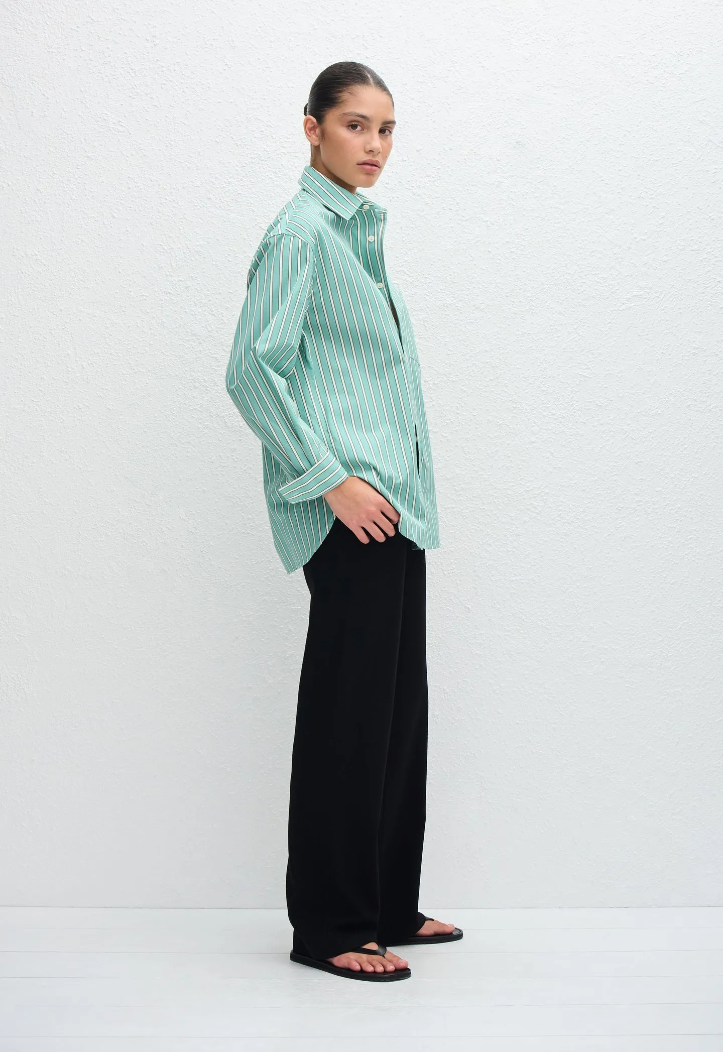 Matteau | Classic Stripe Shirt - Aegean sold by Sisters & Co product image thumbnail 2