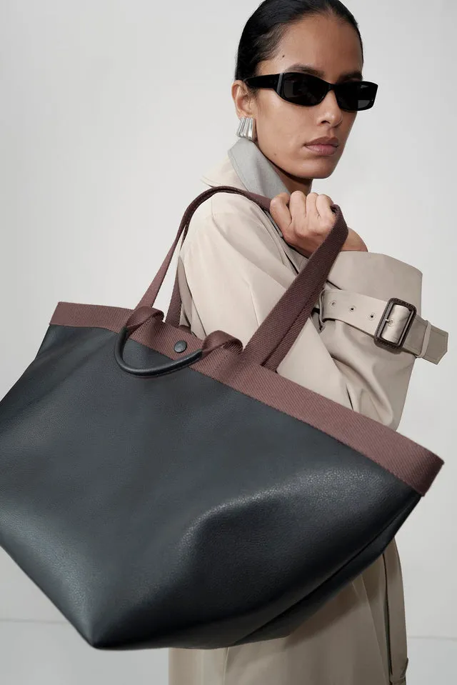 Camilla and Marc | Soki Tote - Black/Chocolate sold by Sisters & Co product image thumbnail 2