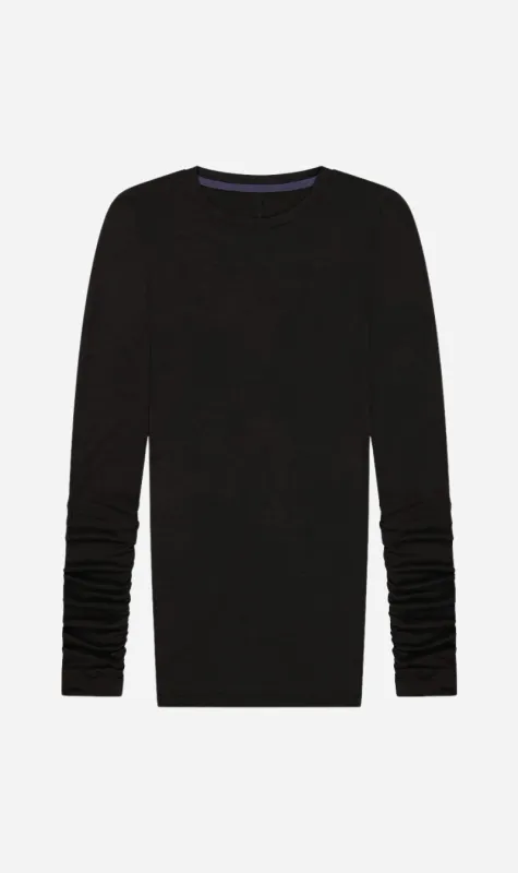 Rebe | New Ruched LS Tee - Black sold by Sisters & Co