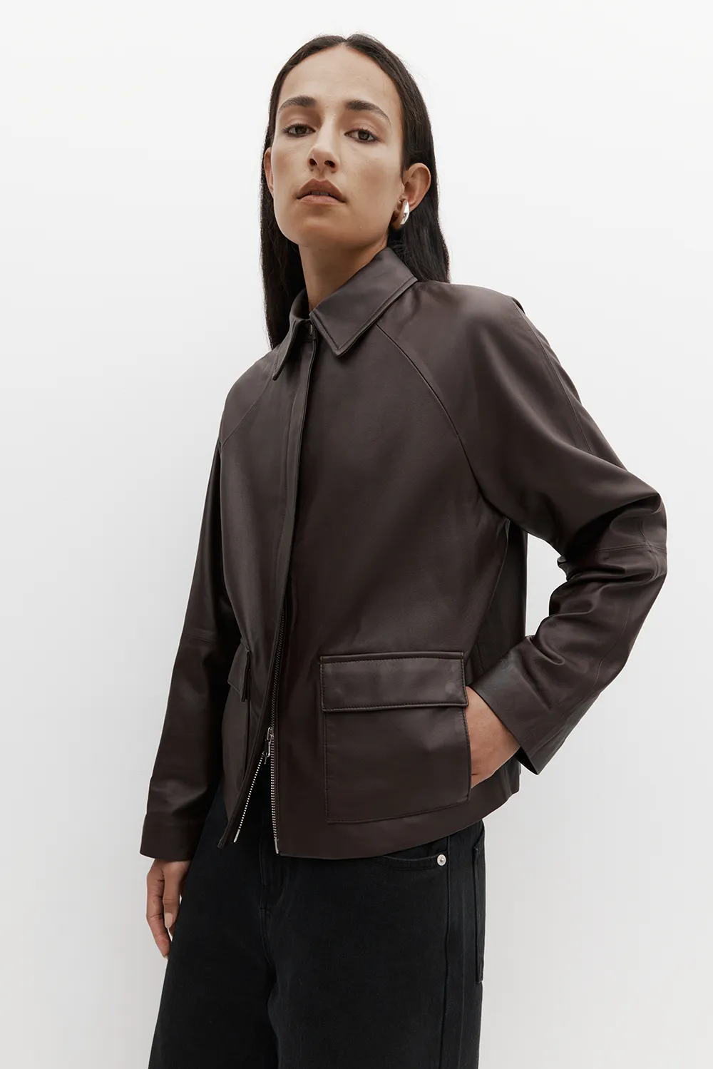 Rebe | Mo Leather Jacket - Balsamic sold by Sister & Co product image thumbnail 2