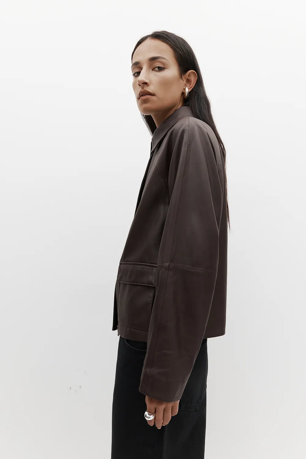 Rebe | Mo Leather Jacket - Balsamic sold by Sister & Co product image thumbnail 3