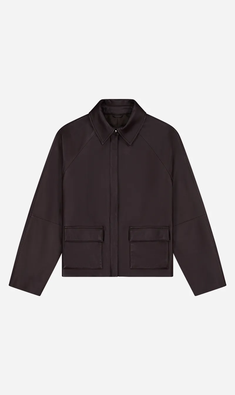 Rebe | Mo Leather Jacket - Balsamic sold by Sister & Co