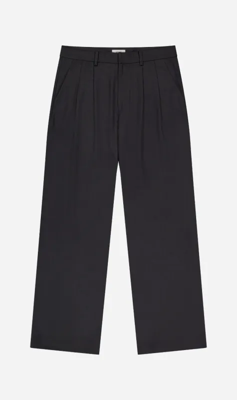 Rebe | Double Pleated Trouser - Charcoal sold by Sister & Co