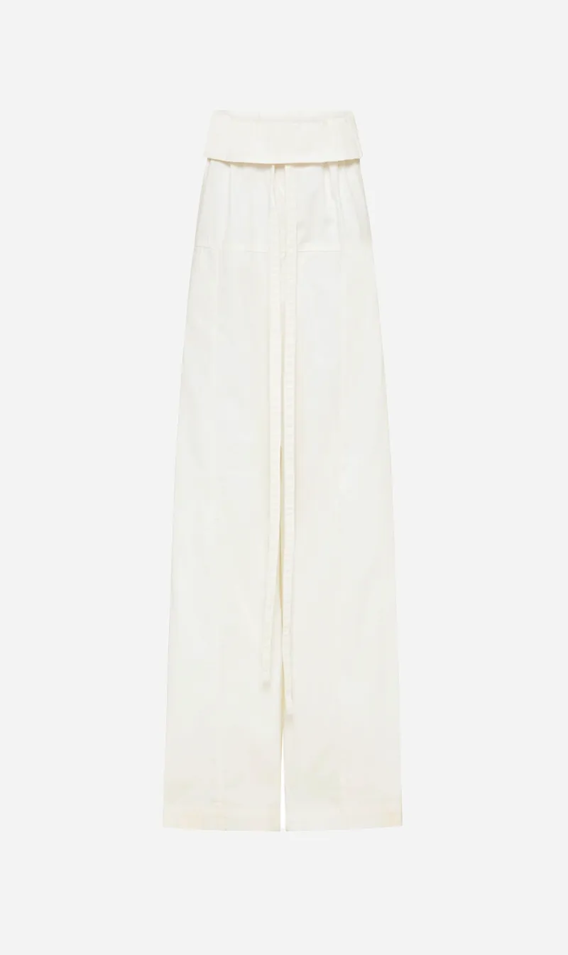 Matteau | Fisherman Drawcord Pant - White sold by Sisters & Co