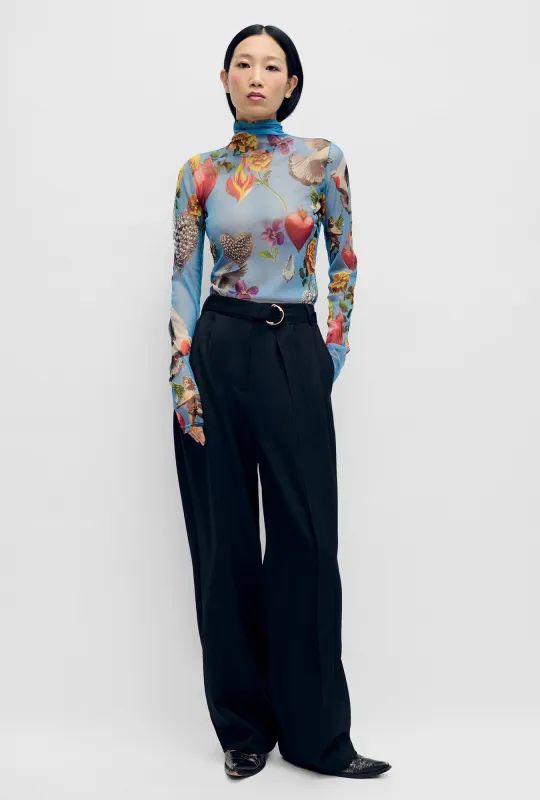 Silk Laundry | Mesh Turtle Neck - Dearly Beloved Mirage sold by Sister & Co