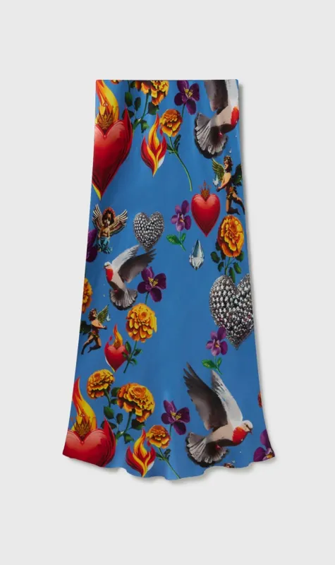 Y'z FLOWER PRINT BALLOON SKIRT