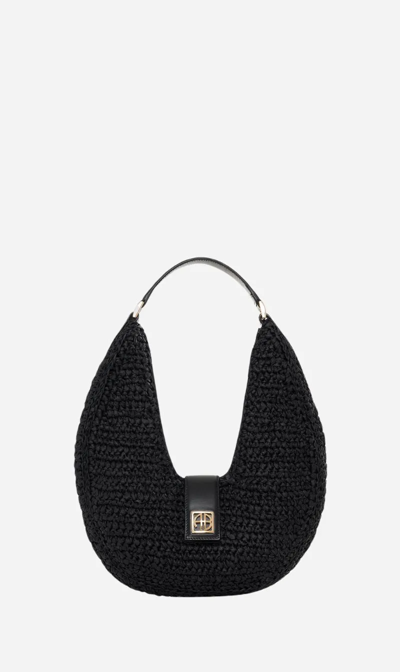 Anine Bing | Lou Bag Monogram - Black sold by Sisters & Co